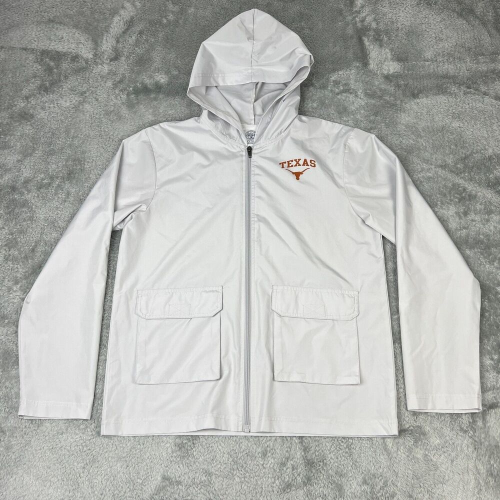 Texas Longhorns Jacket Boys Extra Large Gray Zip Hooded Lightweight